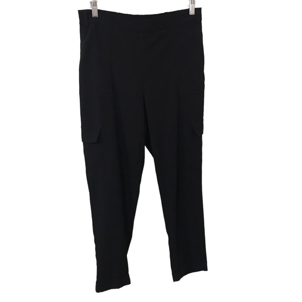 Maison d’Amelie black polyester elastane cargo waist stretch pants